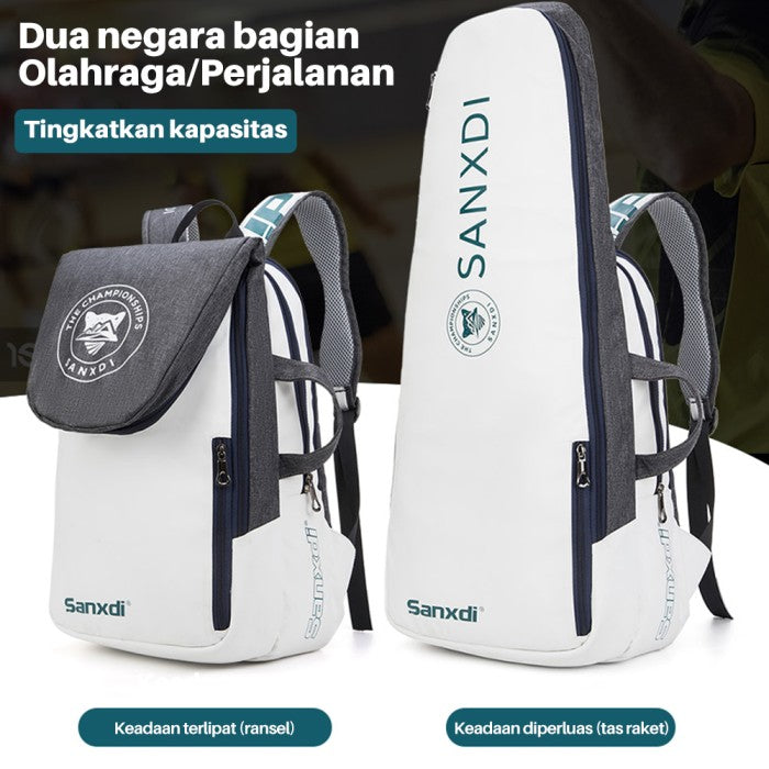 OneTwoFit Tas Ransel Badminton Ransel Raket Multifungsi  Foldable Tas