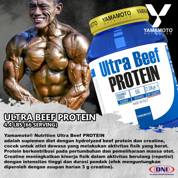 ULTRA BEEF PROTEIN 4.4 LBS YAMAMOTO 66 SERVING - GOURMET CHOCO