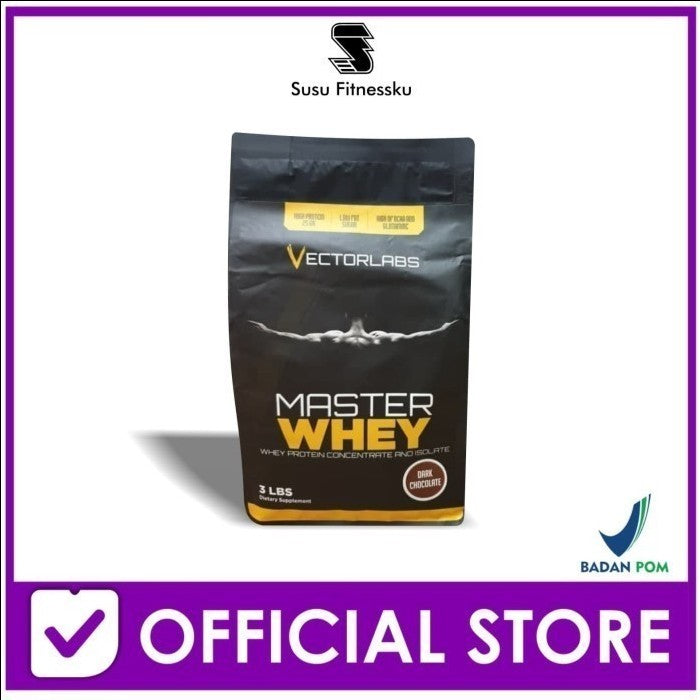 Vectorlabs Master Whey 3lbs pure whey protein isolate 3lbs - Coklat Milk