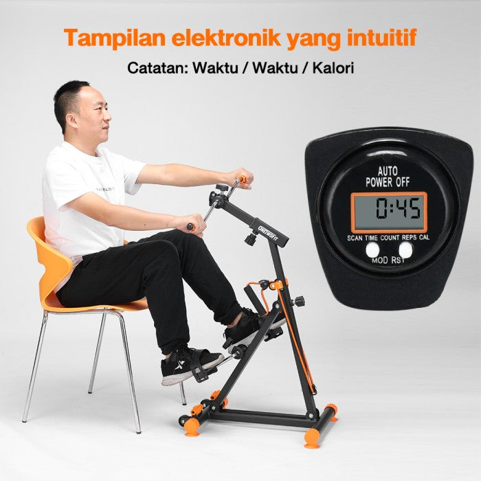 OneTwoFit Sepeda Statis Terapi Kaki dan Tangan Penderita Stroke Alat Olahraga