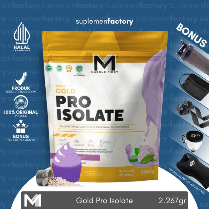 M1 Pro Isolate 5lbs Muscle First Gold Pro Isolate Whey Protein - Honey Banana