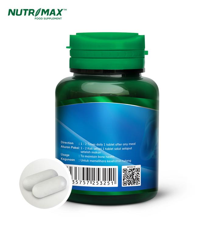 Nutrimax Osteogard Kalsium Tulang Osteoporosis Kesehatan Gigi Kuku Mudah Patah Kalsium Ibu Hamil - 30 Tablet