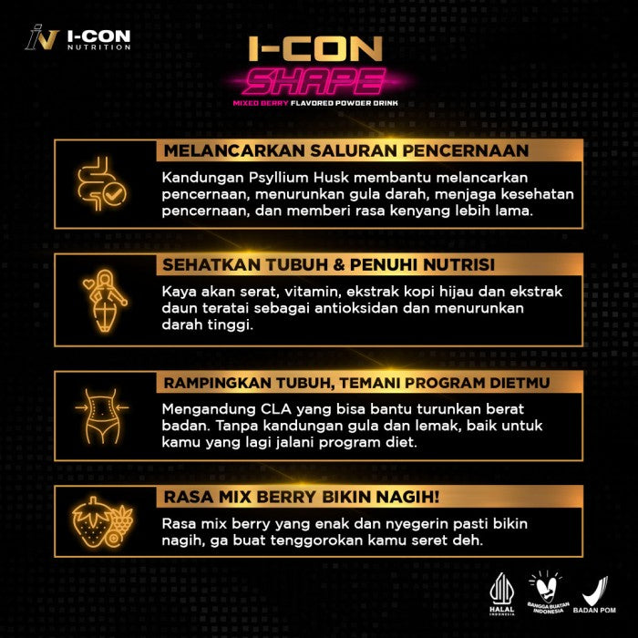 ICON SHAPE - 1 Box (Isi 10 Sachet) Antioksidan