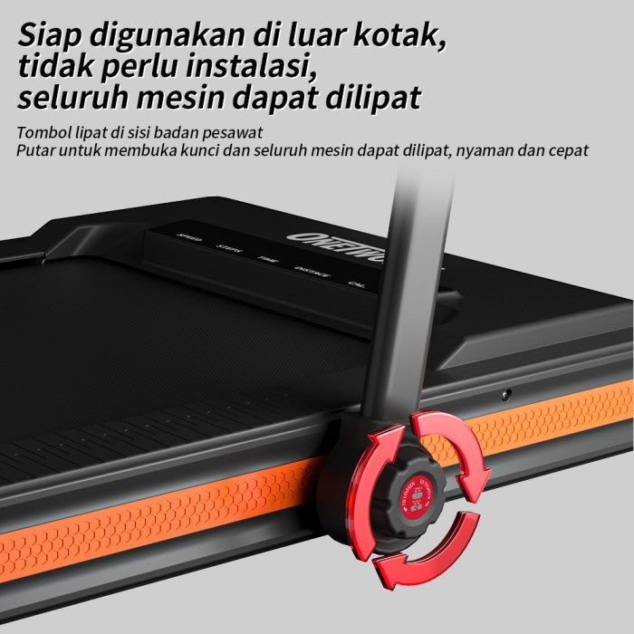 OneTwoFit 2 in 1 Running Pad 2.5HP Treadmill Listrik Lipat Treadmill Alat Fitness Treadmill