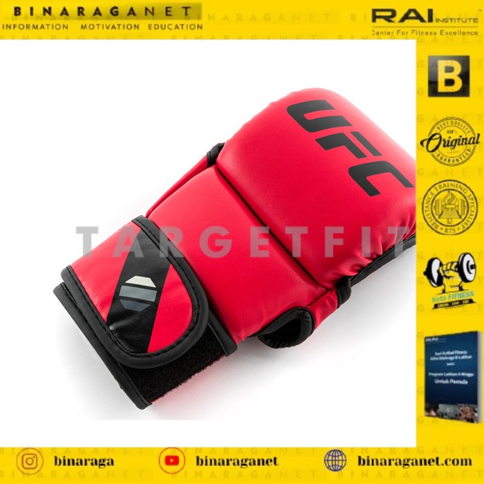 UFC CONTENDER MMA SPARRING GLOVES 8 OZ / SARUNG TINJU / BOXING - Merah