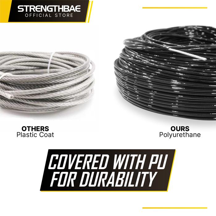 Cable Sling STRENGTHBAE Tali Kabel Mesin Gym Cable Machine Fitness Pulldown Row Functional Trainer Pull Down - 5mm/m