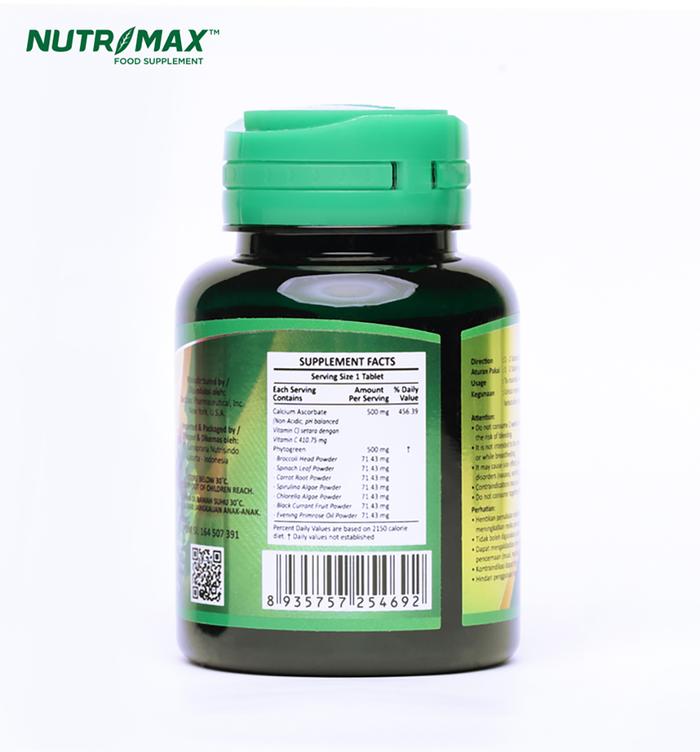 Nutrimax C+ Plus With Phytogreen Vitamin C Menjaga Kesehatan Dan Meningkatkan Daya Tahan Tubuh
