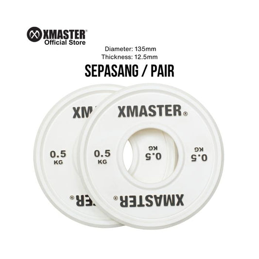 XMASTER Change Plate gym Weight Plate Fitness CrossFit Weightlifting  Powerlifting ROGUE ELEIKO - 0.5kg Sepasang