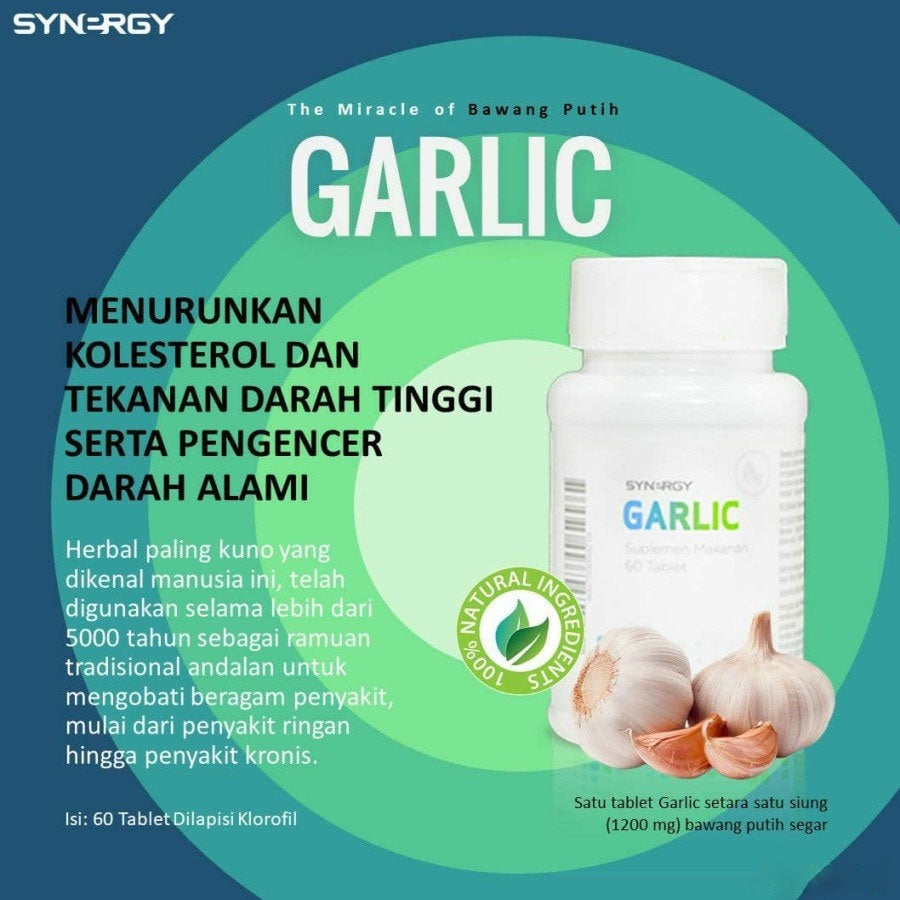 Synergy Garlic 60 Tablet, mengontrol tekanan darah,kolesterol