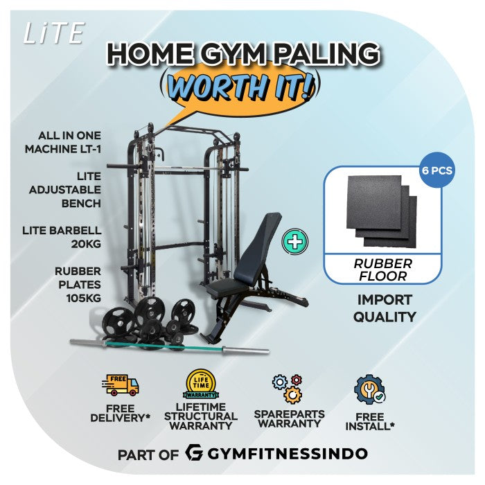 Paket Home Gym LITE LT-1 All in One Machine Paling Worth it! - Dumbbell + Band