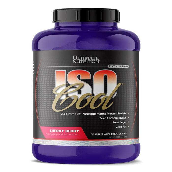 Ultimate Nutrition ISO Cool suplemen fitness / suplemen gym / suplemen protein penambah massa otot - Chocolate Creme, 5 lb
