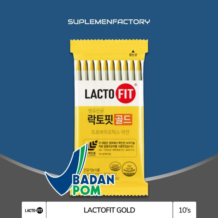 LACTOFIT Probiotics Gold Korea Probiotik - 1 Pack 10 Pcs