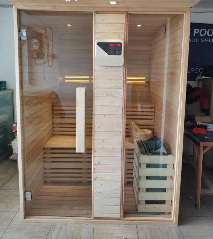 Ruang Sauna Pine Wood 1,5mx1,5mx2m