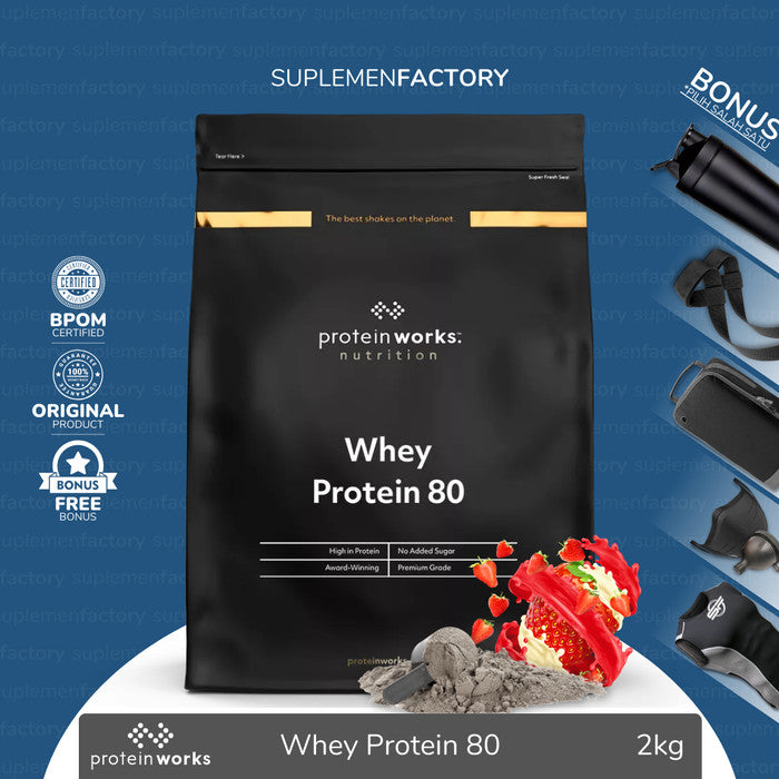 TPW The Protein Works Whey Protein 80 Concentrate 2kg - Coklat