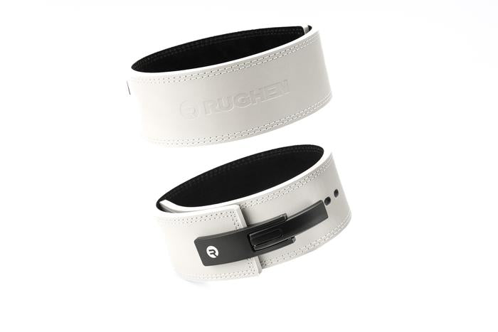 Rughen Lever Belt 12mm for Weight Lifting - Colored Edition - Putih, 2XS QuickAdjust