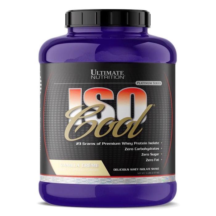 Ultimate Nutrition ISO Cool suplemen fitness / suplemen gym / suplemen protein penambah massa otot - Chocolate Creme, 5 lb
