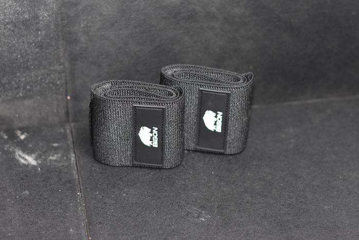 Bison Wrist Band Support Weight Lifting - Hitam