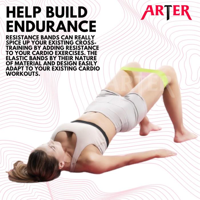 ARTER RESISTANCE BANDS Loop Short Resistant Band Stretch Band Premium Latex - Hijau