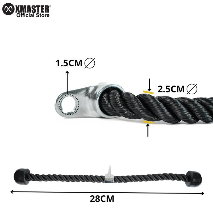 XMASTER Tricep Rope Tali Gym Nilon Latihan Tricep Bicep Otot Lengan Strength Crossfit Training - Rope Only