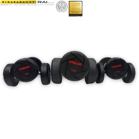 BINARAGANET DUMBBELL RUBBER SET STERLING PRO 22,5 KG