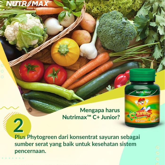 Nutrimax C+ Plus Junior  With Phytogreen Tablet Kunyah - Suplemen Vitamin Anak - 30 Tablet Kunyah