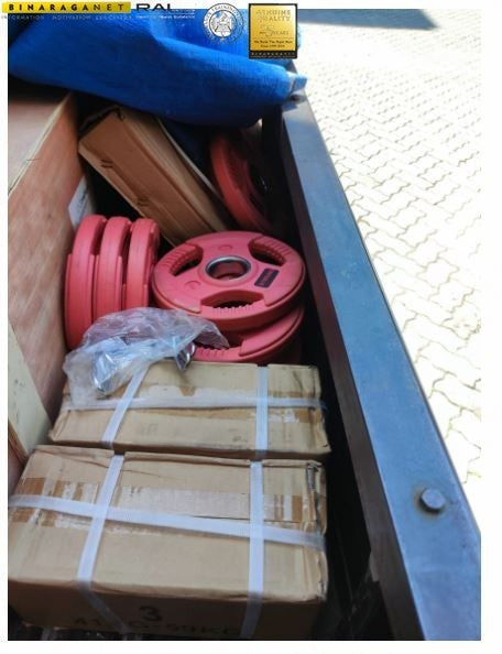 BINARAGANET Rubber Weight Plate Colour Pink- 5 Kg