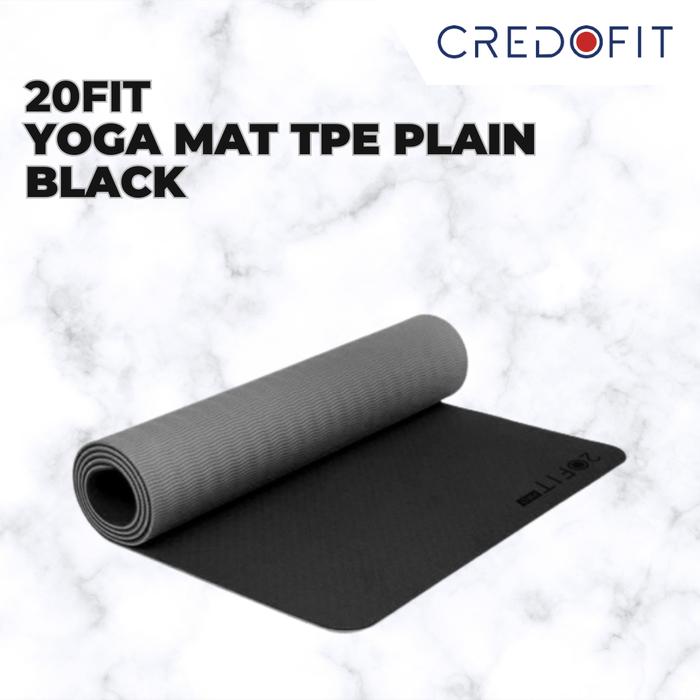 Pro Yoga Mat Tpe Plain Black