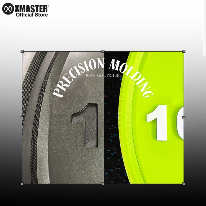 XMASTER Pelat Beban CPU Bumper Plate Set 5-25kg IWF Standar Gym Rumah CrossFit Powerlifting Warna IWF Aman Tahan Banting Garansi Resmi - 15kg Pair