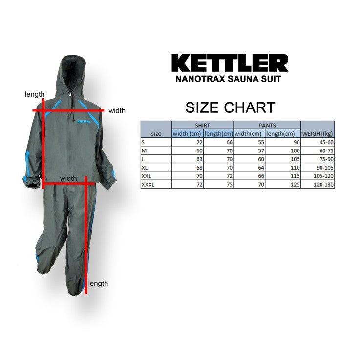 KETTLER Nanotrax Sauna Suit / Baju Sauna 511