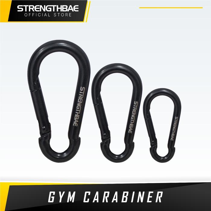 Gym Carabiner STRENGTHBAE Karabiner Cable Attachment Machine Climbing Hook Lifting Clip Pengait Fitness - 6cm