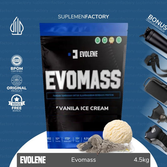 Evolene Evomass Evo Mass 4500 Gram 4,5Kg 4500Gram Gainer Halal MUI - Choco