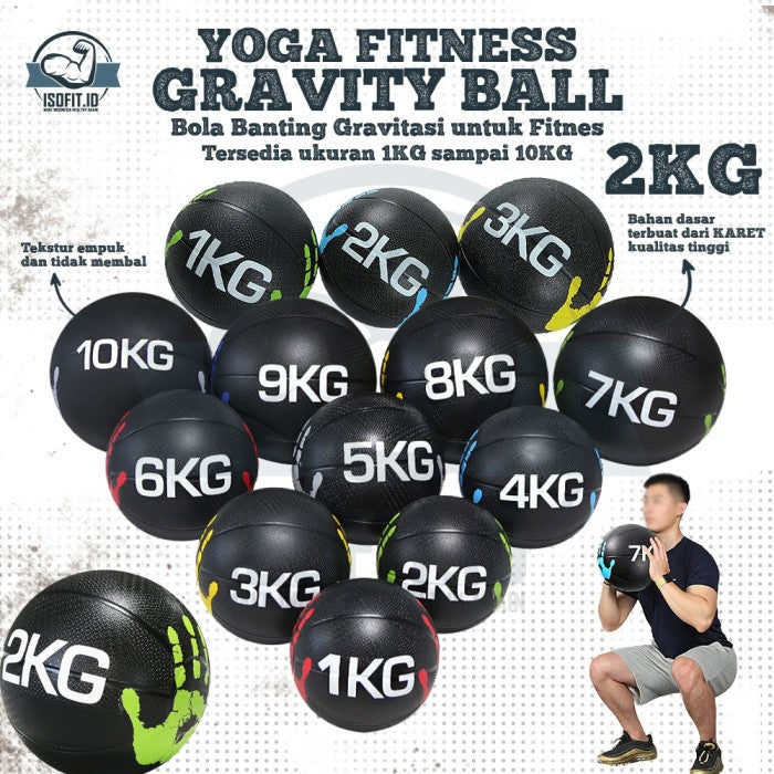 Yoga Fitness Gravity Gym Ball / Bola Yoga 1-10KG - 1 KG