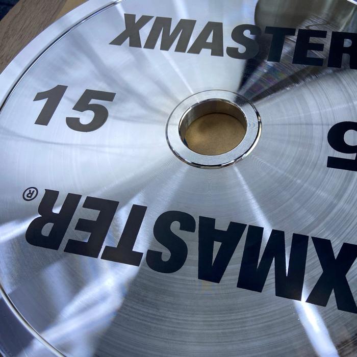 XMASTER Calibrated Steel Powerlifting Plate Chromed, IPF standard Fitness Strength gym ROGUE ELEIKO - 5kg Sepasang