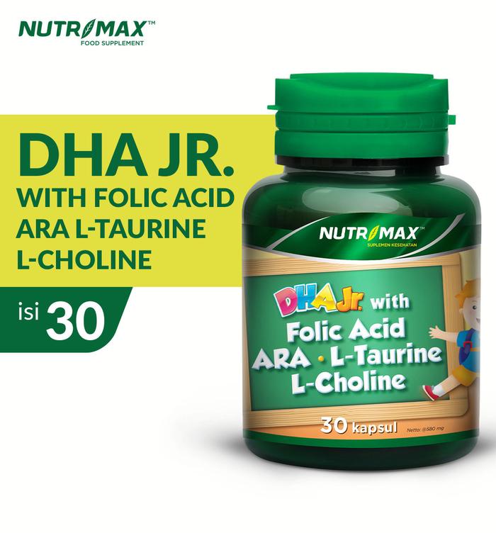 Nutrimax Junior + DHA Isi 30 Naturecaps Nutrisi Otak Anak acid folic