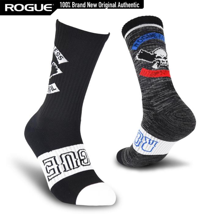 ROGUE Crew Socks Unisex Asli Asli Dukungan Lengkungan Latihan Kekuatan CrossFit Powerlifting - Skull Camou