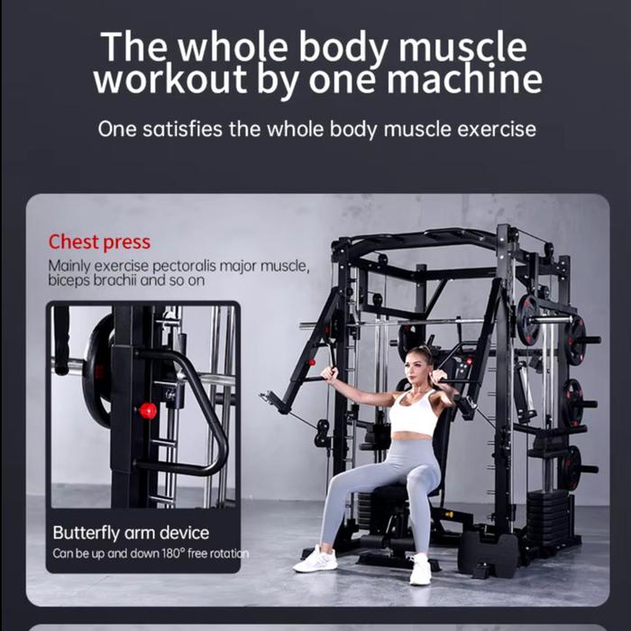 Smith Multi Fungsi USAFIT UF 019 Smith Machine 3D Fitness,Power Rack Fitness,Power Cage,Multi Fungsi Power Rack