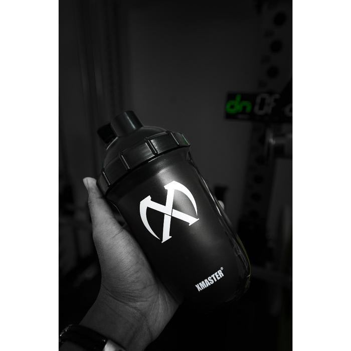 XMASTER 500ml Shaker Bottle Protein with Stainless Steel Whisk Ball 100% Leak Proof ROGUE Portable Botol - PP White