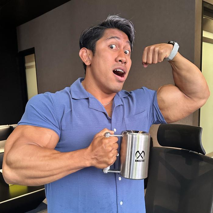 XMASTER Heavy Mug 8/10KG Gelas Berat Dumbbell 304 Baja Tahan Karat Latihan Kekuatan Otot - 8Kg Stainless steel