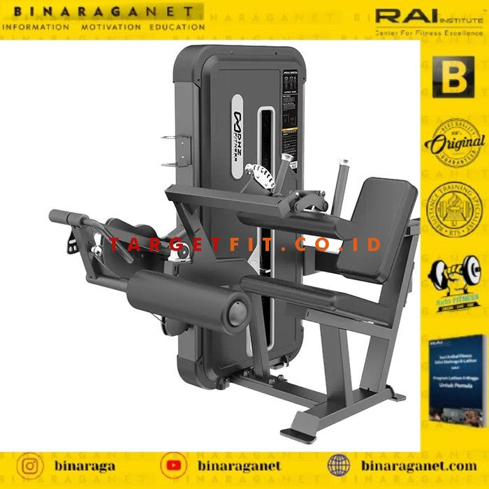 DHZ FITNESS SEATED LEG CURL MACHINE with WEIGHT STACK 109kg - APPLE