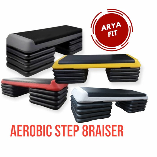 Aerobic Step Bench 8Raiser Grey - Merah