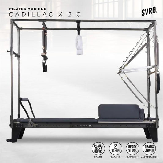 Cadillac X 2.0 - Reformer Pilates 2 In 1 Series - SVRG - Alat Pilates - Gym - Fitness - Alumunium - Steel