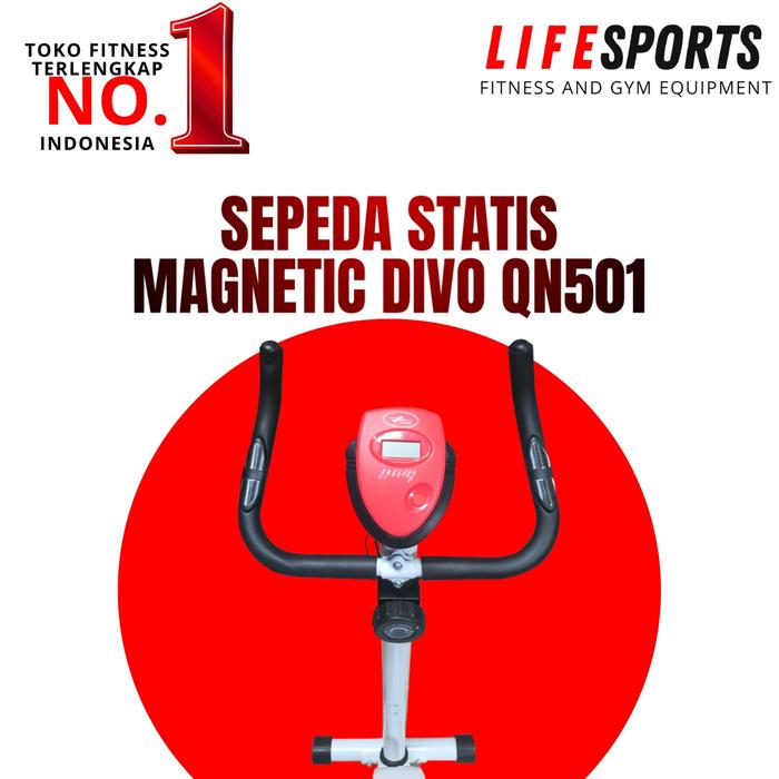 Alat fitness sepeda statis magnetic divo QN501 sepeda statis untuk olahraga rumah promo