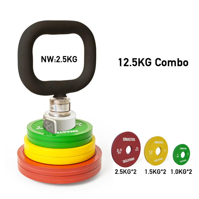 XMASTER Loadable Kettlebell set adjustable weight Plate IPF standard Strength home gym ROGUE ELEIKO - Combo 12,5 Kg