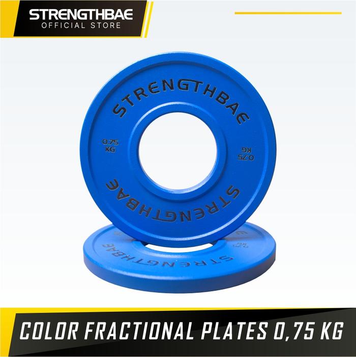 Color Fractional Micro Plates STRENGTHBAE Change Plate Plat Beban 0,25 0,5 0,75 1 kg 0,25kg 0,5kg 0,75kg 1kg Barbell Gym - 0,25kg Pair