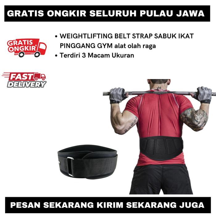 F504 WEIGHTLIFTING BELT STRAP SABUK IKAT PINGGANG GYM alat olah raga - L