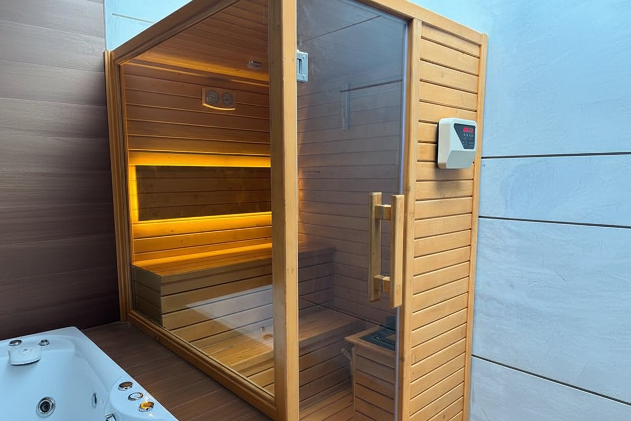 Ruang Sauna Pine Wood 1.5MX1.5MX2M