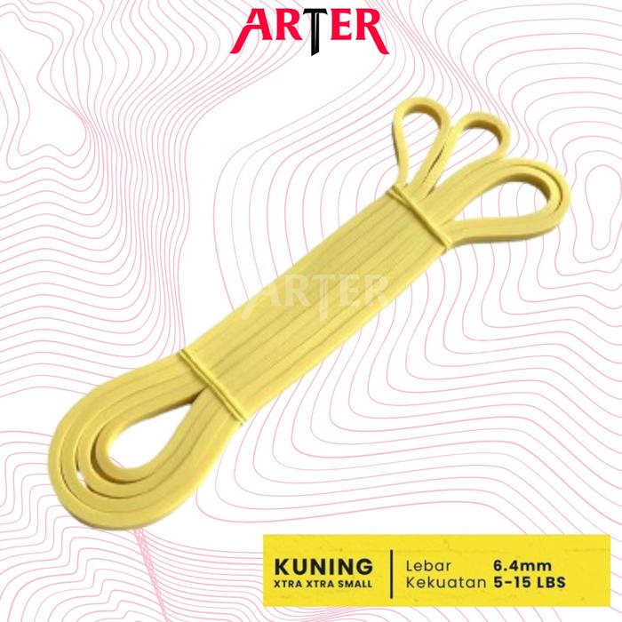 ARTER Long Resistance Band Power Band Karet Fitness Panjang Pullup Assistance Premium - YELLOW XS