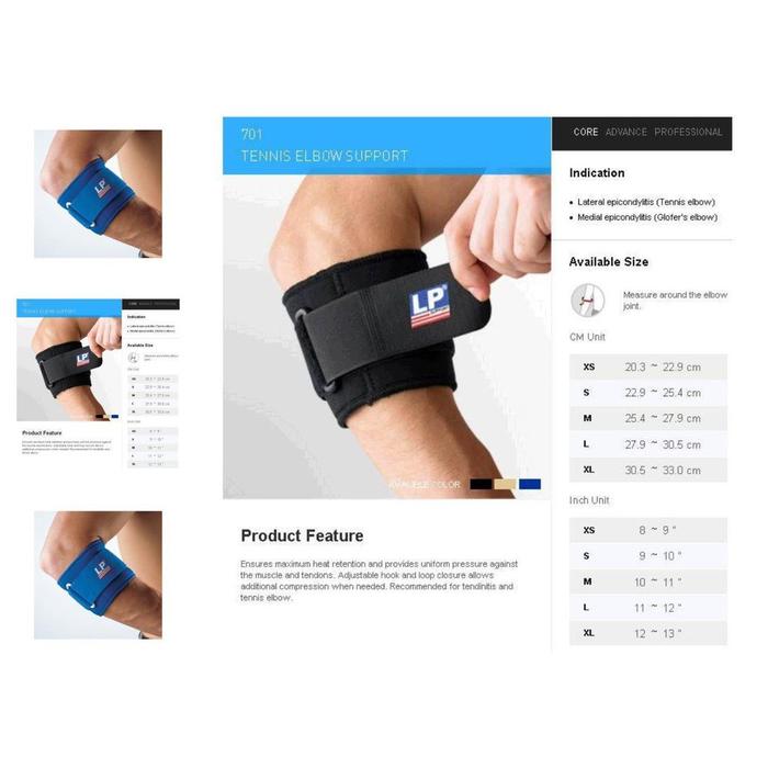 LP SUPPORT TENNIS ELBOW LP-701 - BLUE, S
