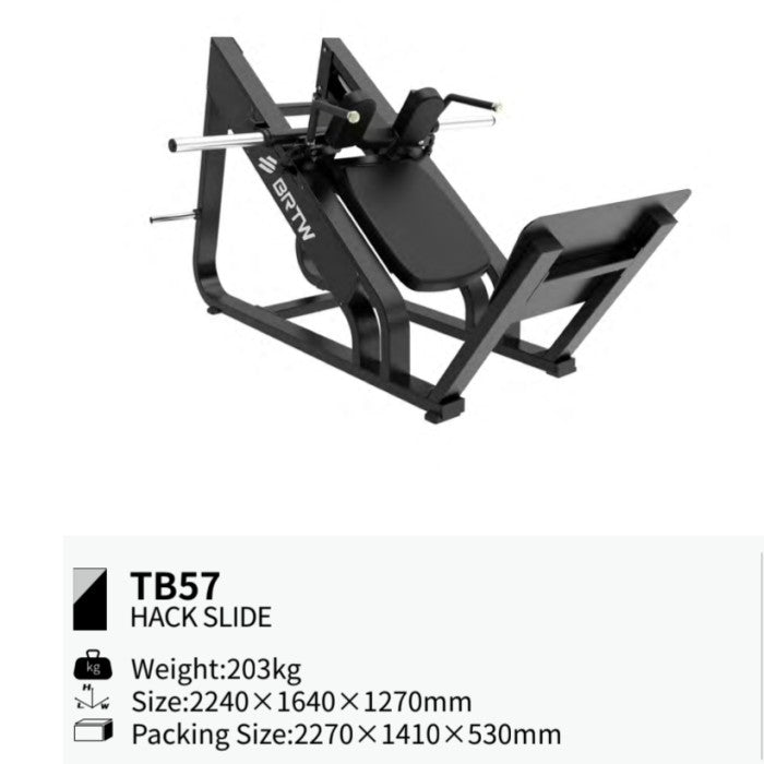 BRTW FITNESS 45 Degree Hack Slide TB57 / Commercial Gym / Fitness