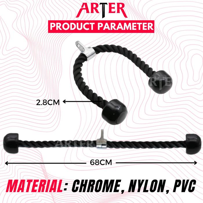 ARTER Tricep Rope Tali Pull Rope Biceps Latihan Otot Trisep Gym Acc